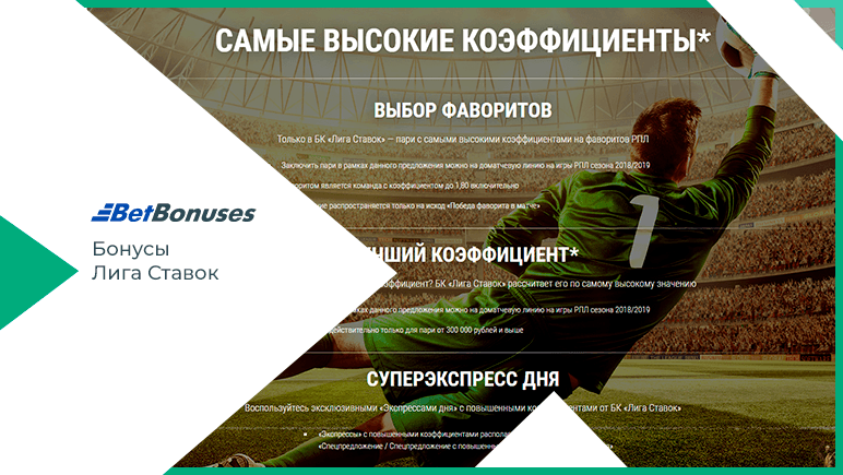 Выгодный бонус Лига ставок 